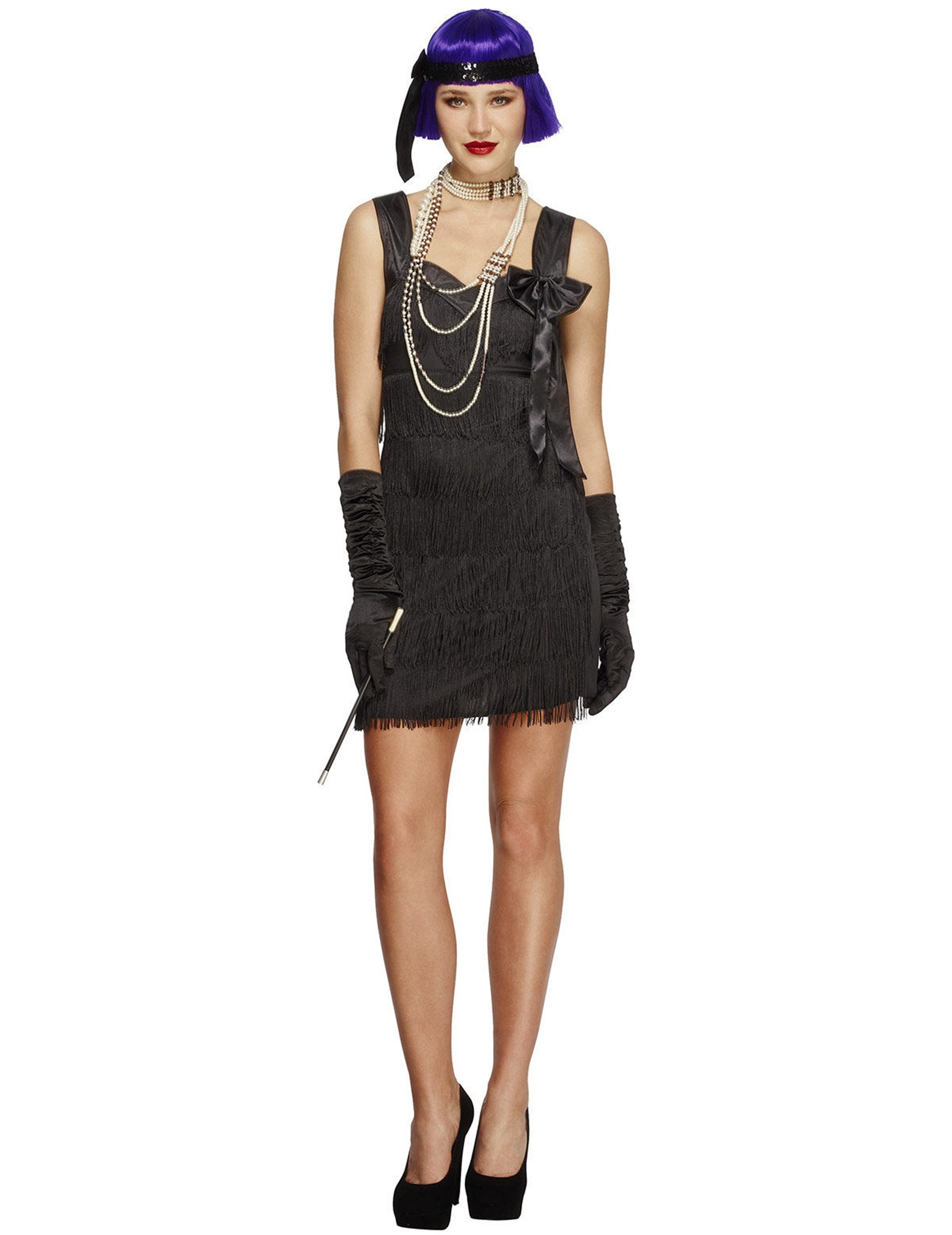 20er Jahre Damenkostüm schwarz