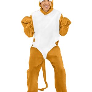 Känguru Unisex-Kostüm weiss-braun