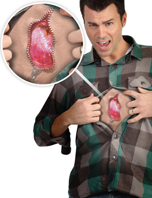 Digital Dudz iWound Reissverschluss Latex-Applikation Halloween rot