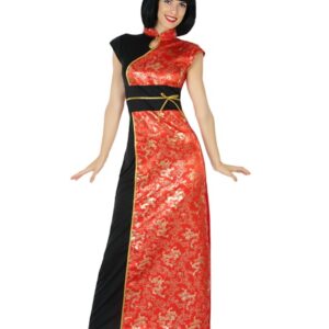 Elegante Chinesin Damenkostüm Asiatin Plus Size rot