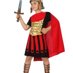 Mutiger Römer Kinderkostüm Krieger schwarz-rot