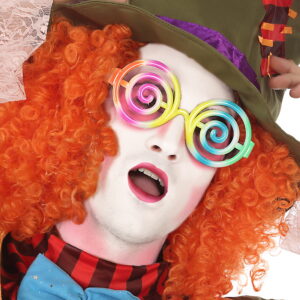 Funbrille mit Wirbeln bunt