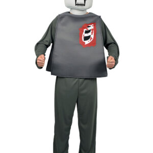 Spielfigur Kostüm Zombie Halloween grau-weiss