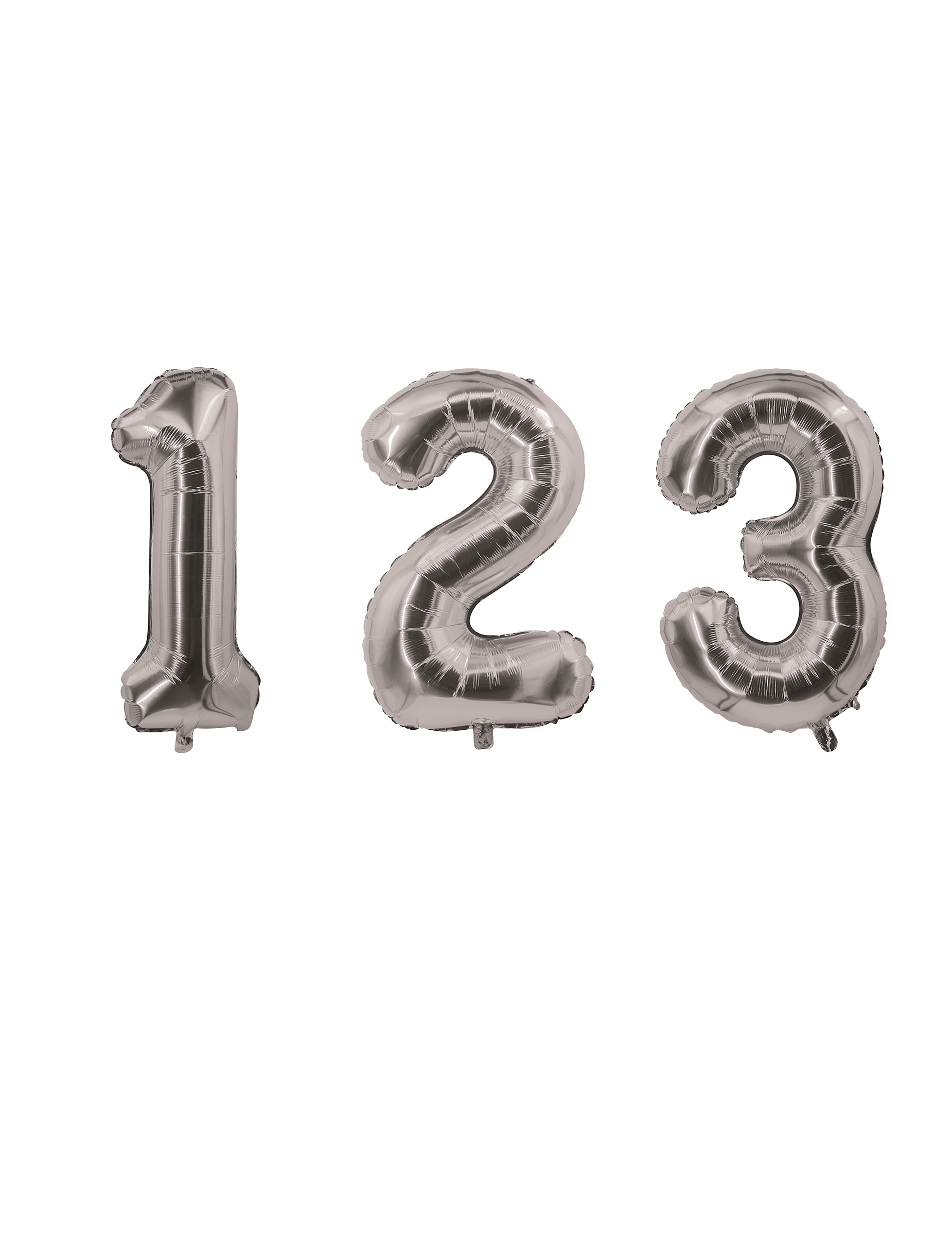 Aluminium-Luftballon Zahl 0 Deko silber 55x88cm