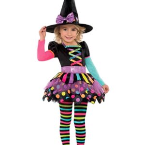 Hexe Happy Halloween Kinderkostüm bunt