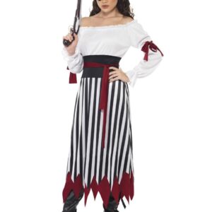 Piratin-Damenkostüm Freibeuterin rot