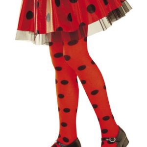 Süße Marienkäfer Strumpfhosen für Kinder rot-schwarz