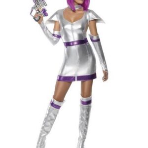 Astronautin Damenkostüm lila-silber