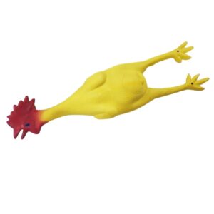 Gummihuhn Scherzartikel gelb 45cm