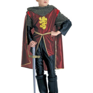 Kreuzritter Kinderkostüm Mittelalter rot-grau-gold