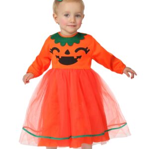 Süsser Kürbis Halloween-Babykostüm Kleinkind orange-schwarz