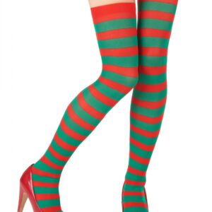 Weihnachtswichtel Strümpfe Kostümaccessoire rot-grün