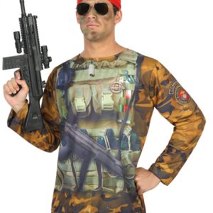 Herren-Shirt im Military-Look bunt