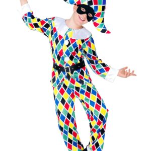 Harlekin-Kostüm Commedia dellArte für Kinder bunt