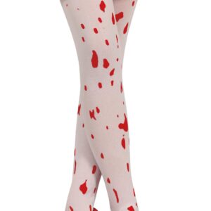 Blutige Strumpfhose für Kinder weiss-rot