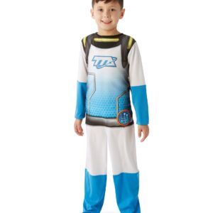 Miles von Morgen Kinderkostüm Uniform-Verkleidung weiß-blau-schwarz