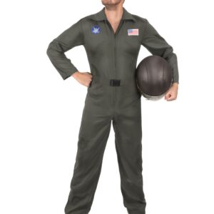 Amerikanischer Pilot Kostüm für Herren khaki