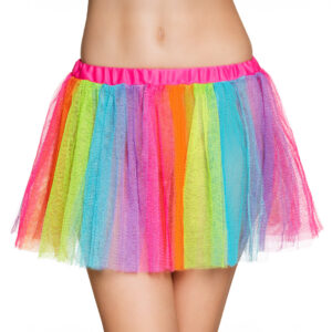 Tüll Rock Tutu gestreift für Damen bunt