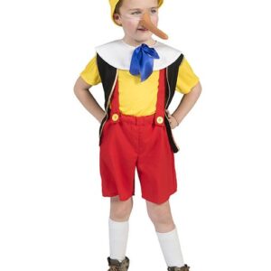 Kleiner Lügner Kostüm für Jungen rot-gelb