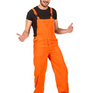 Erwachsenen-Latzhose in Neonorange