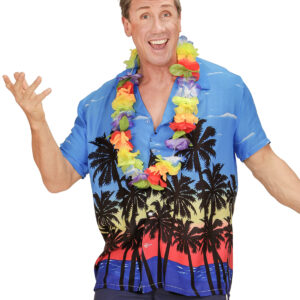 Erwachsenen Hawaii-Hemd blau/bunt