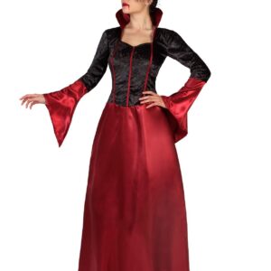 Elegante Vampirin Halloween-Damenkostüm schwarz-rot