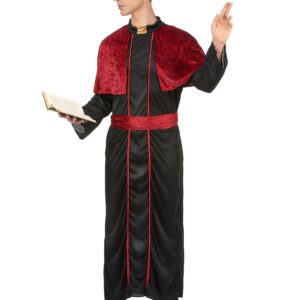 Bischof Herren-Kostüm schwarz-rot