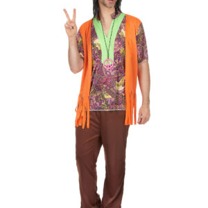 Retro Hippie Herrenkostüm bunt