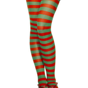Wichtel-Strumpfhose Weihnachtsaccessoire rot-grün