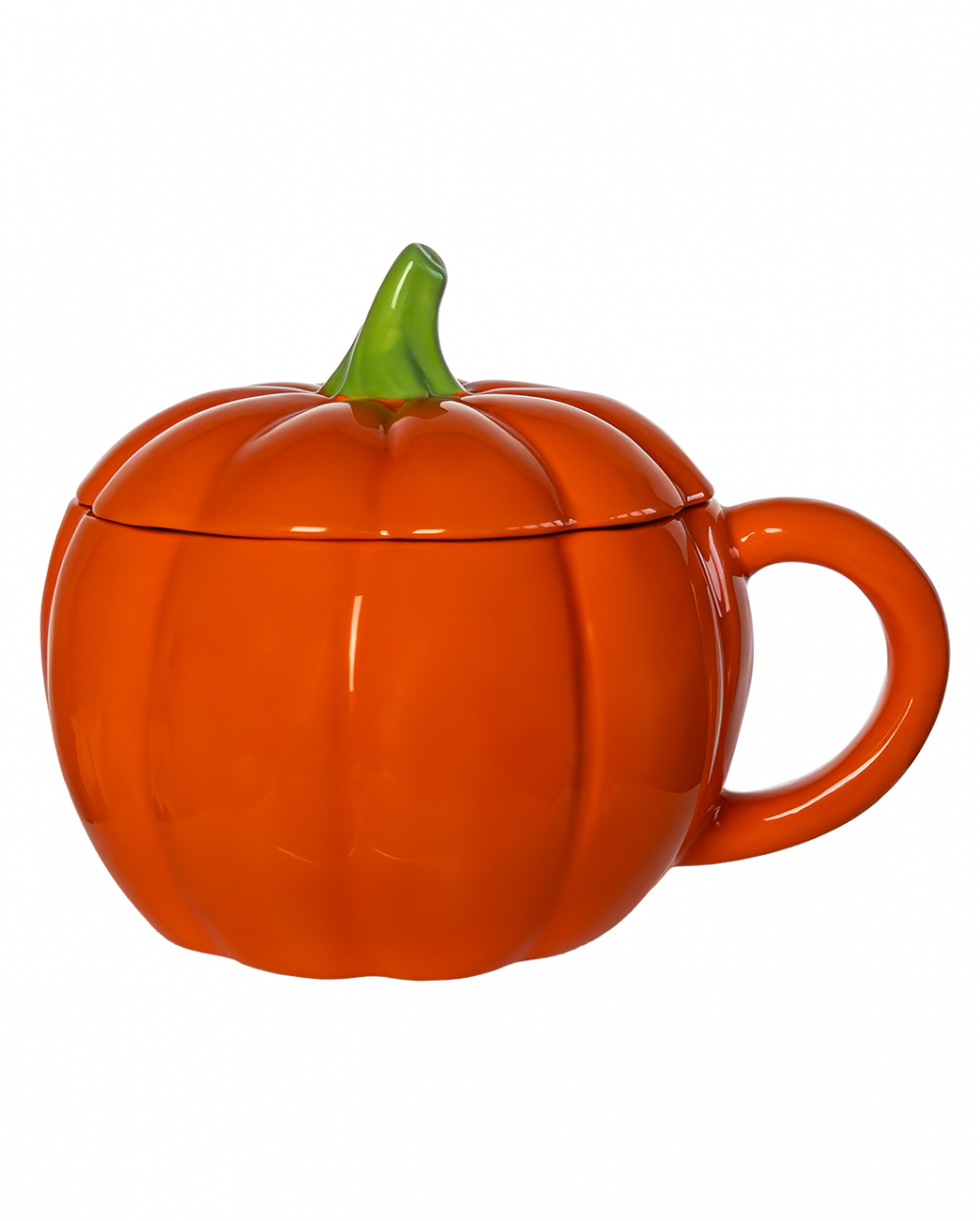 Halloween Kürbis Tasse mit Deckel 500ml
