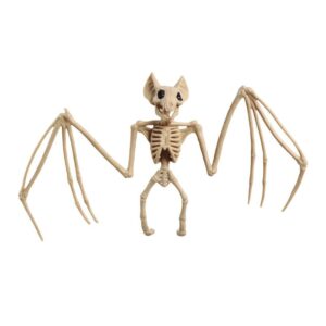 Skelettierte Fledermaus Halloweendeko-Tier beige 66x29cm