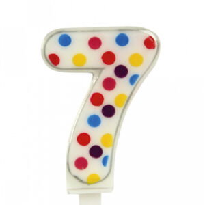 Konfetti Zahlenkerze Nr. 7 (6