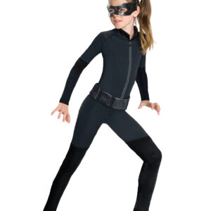 Catwoman-Kostüm für Kinder Fasching schwarz