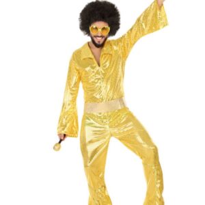 70er Jahre Disco-Kostüm für Herren gold
