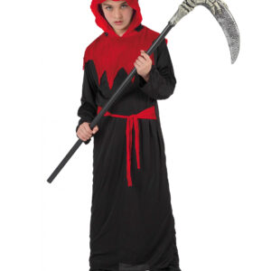 Teuflischer Sensenmann Halloween-Kinderkostüm schwarz-rot