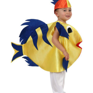 Süsser Fisch Kinderkostüm Tierkostüm blau-gelb