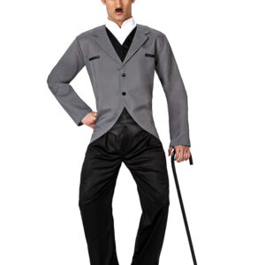 Slapstick-Künstler - Kostüm für Herren grau-schwarz
