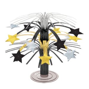 Stern Tischschmuck Party-Deko gold-silber-schwarz 19cm