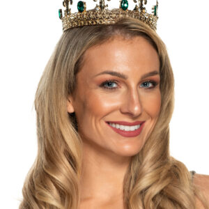 Filigrane Goldkrone mit Schmucksteinen