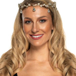 Blätterkrone mit Strasssteinen