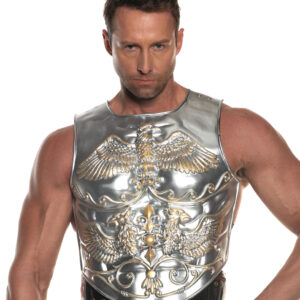 Silberne Gladiator Brustplatte
