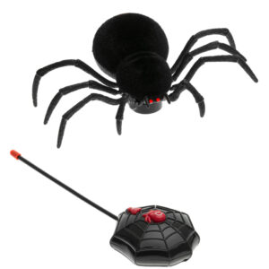 Schwarze Spinne mit Fernbedienung 20cm