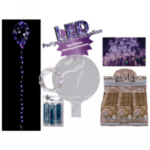 Party Ballon mit Lichterkette weiß