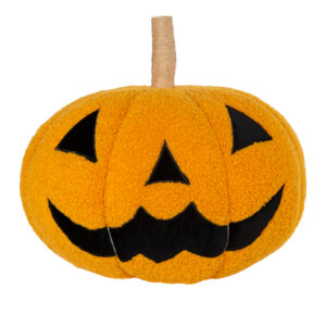 Grinsender Kürbis 3D Dekokissen Ø 34cm