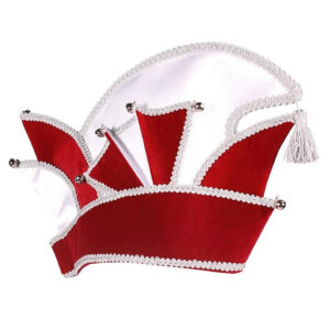 Karnevals Komiteemütze Deluxe in Rot-Silber 61