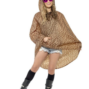 Party Poncho Giraffe braun