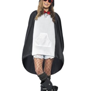 Party Poncho Pinguin schwarz-weiss