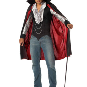 Gentleman Vampir-Herrenkostüm rot-schwarz-weiss