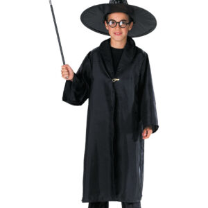 Zauberer Umhang Kinderkostüm schwarz