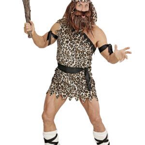 Höhlenmensch Kostüm Neanderthaler braun-beige-schwarz